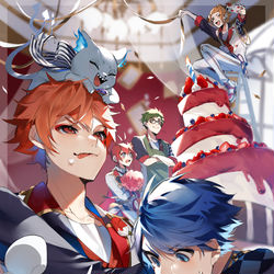 This is a pixiv picture whose title is 1st Anniversary.