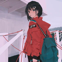 This is a pixiv picture whose title is 港口.