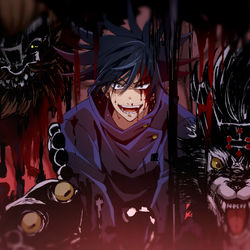 This is a pixiv picture whose title is 領域展開「嵌合暗翳庭」.