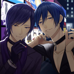 This is a pixiv picture whose title is 「おねーさん、俺らと遊ばない？」.