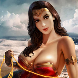 This is a pixiv picture whose title is Wonder Woman.