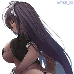 This is a pixiv picture whose title is カリン(の横乳とお尻).