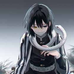 This is a pixiv picture whose title is 伊黒小芭内.