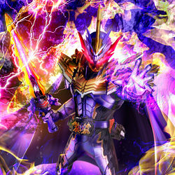 This is a pixiv picture whose title is 仮面ライダーカリバー　ジャオウドラゴン.