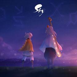 This is a pixiv picture whose title is sky 星を紡ぐ子どもたち.