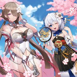 This is a pixiv picture whose title is お花見.