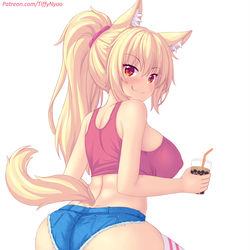 This is a pixiv picture whose title is Tiffy in short shorts!! <3 <3.
