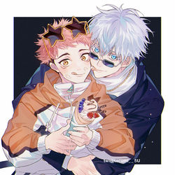 This is a pixiv picture whose title is 五悠ログ②.