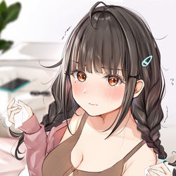 This is a pixiv picture whose title is 花粉症な彼女ちゃん.