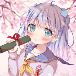This is a pixiv picture whose title is 菜蓼ここ、小学校卒業.