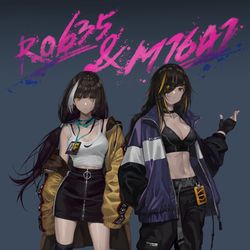 This is a pixiv picture whose title is RO635 & M16A1.