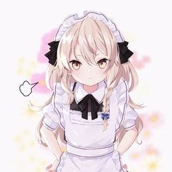 This is a pixiv picture whose title is メイド服着てる魔理沙.