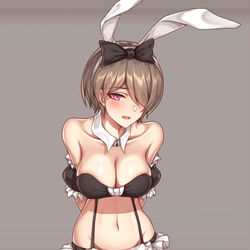 This is a pixiv picture whose title is 兔耳的女仆小姐.