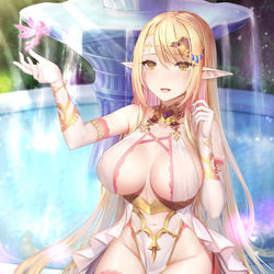 This is a pixiv picture whose title is エルフの聖女さん.