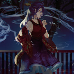 This is a pixiv picture whose title is Smoke.