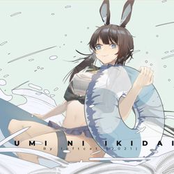 This is a pixiv picture whose title is 海.