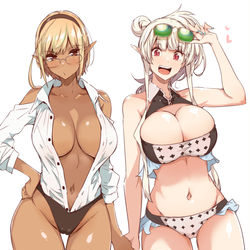 This is a pixiv picture whose title is なかよしギャルエルフ.