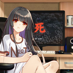 This is a pixiv picture whose title is 现世辉夜.