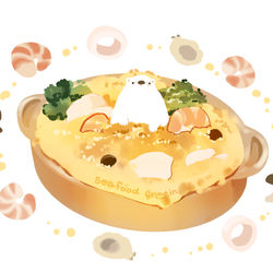 This is a pixiv picture whose title is シーフードグラタン.
