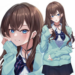 This is a pixiv picture whose title is クールなあの子に微笑まれたい.
