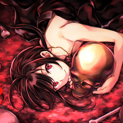 This is a pixiv picture whose title is 死と狂気.