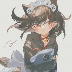 This is a pixiv picture whose title is 猫要素が強いメイド.