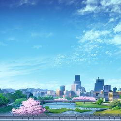 This is a pixiv picture whose title is 桜仙台.
