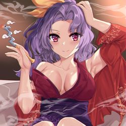 This is a pixiv picture whose title is 「お前も吸ってみるか？」.