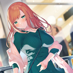 This is a pixiv picture whose title is パイスラッシュで反応を楽しむ煽り女子.