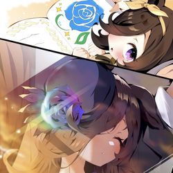 This is a pixiv picture whose title is 青いバラ。.