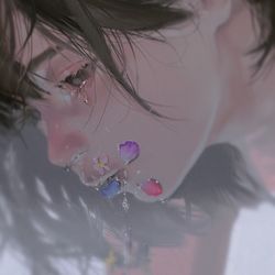 This is a pixiv picture whose title is 花吐き.