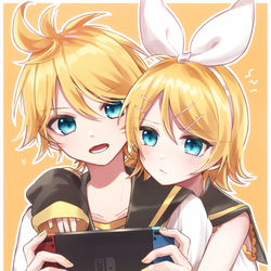 This is a pixiv picture whose title is かまってリンちゃん.