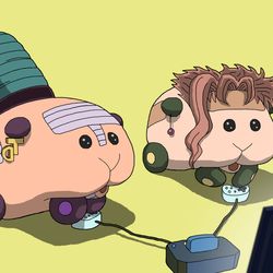 This is a pixiv picture whose title is 魂を賭けてレースゲーム対決をするモルカー.