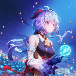 This is a pixiv picture whose title is 原神 甘雨.