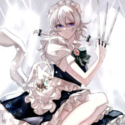 This is a pixiv picture whose title is 白銀メイド長.