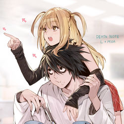 This is a pixiv picture whose title is L x Misa.