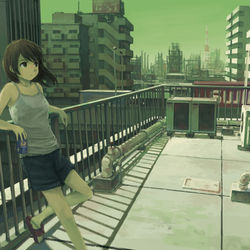 This is a pixiv picture whose title is 何もない午後.