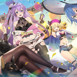 This is a pixiv picture whose title is 放置少女4周年.