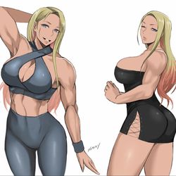 This is a pixiv picture whose title is 褐色お姉さん.