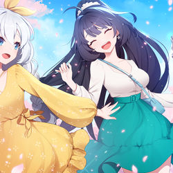 This is a pixiv picture whose title is お花見.