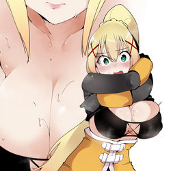This is a pixiv picture whose title is 汗蒸れ谷間.