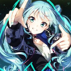 This is a pixiv picture whose title is ビビバスミク💙.