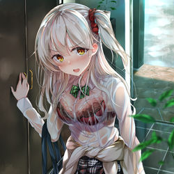 This is a pixiv picture whose title is ずぶ濡れ後輩ちゃん　おみ足がーるずｓ.