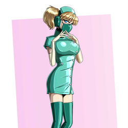 This is a pixiv picture whose title is [COM] Latex Nurse Reintra.