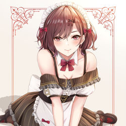 This is a pixiv picture whose title is メイドまどか.