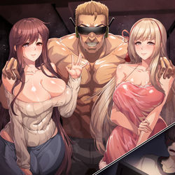This is a pixiv picture whose title is 발키리랑 레오나.