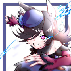 This is a pixiv picture whose title is 黒い刺客.