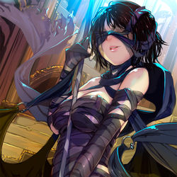 This is a pixiv picture whose title is 内なる暗闇で揺らめく火 （らくがき）.