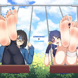 This is a pixiv picture whose title is Louise & Saigina on the Swings~.