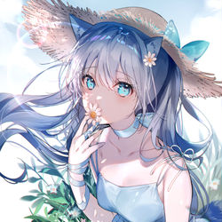 This is a pixiv picture whose title is 毒花吐きの狼少女.